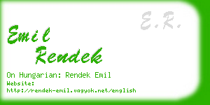 emil rendek business card